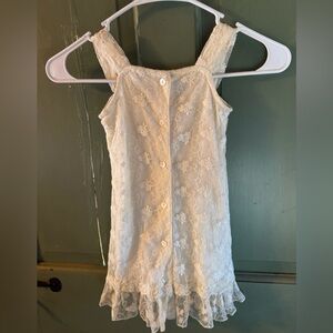 April Cornell Cream Floral Lace Dress